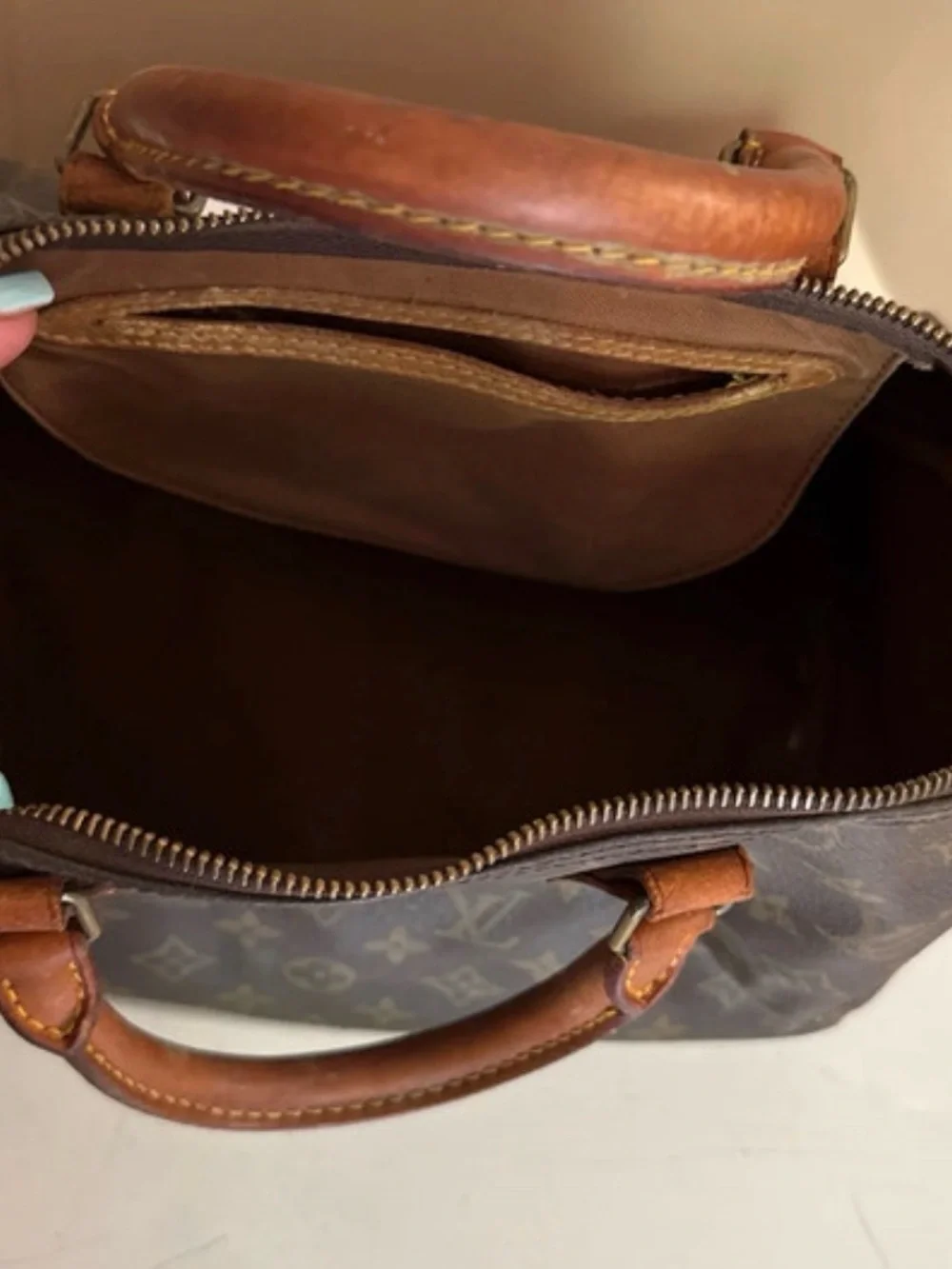 Louis Vuitton Monogram Canvas Top-Handle Satchel in Brown
